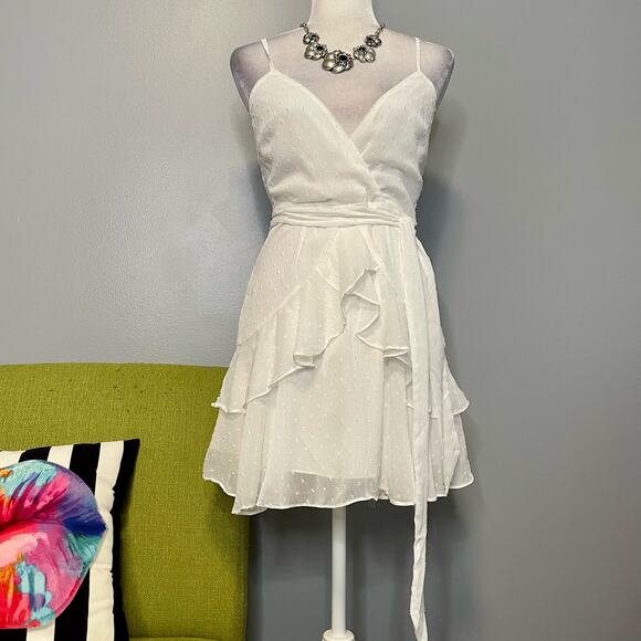 Hello Molly Dresses & Skirts - Hello Molly White Ice Cold Mini Ruffle Dress NEW Small 4